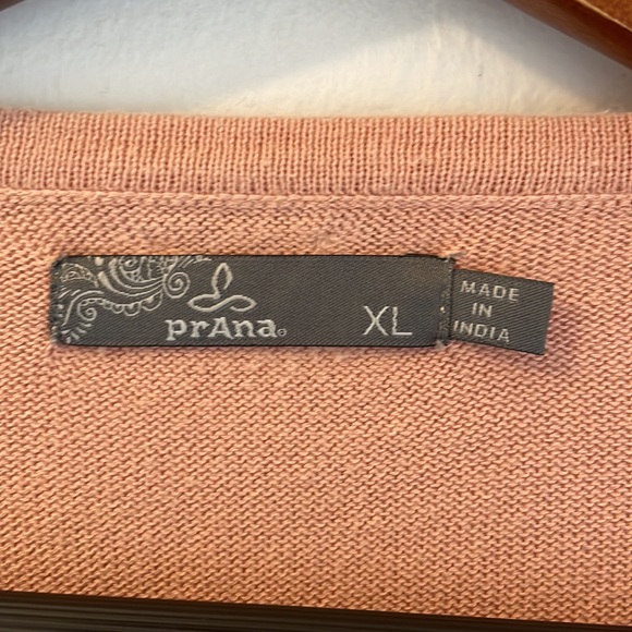 PRANA MADELINE SWEATER WOMEN'S SIZE XL ORGANIC COTTON PINK LIGHTWEIGHT - Picture 9 of 10